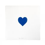 Volker Hildebrandt, HEART blue, 2018, Holzschnitt, 55 x 55 cm, 18 Exemplare, sign., rücks. num., EUR 400,- (im Set EUR 2.500,-)