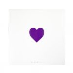 Volker Hildebrandt, HEART violet, 2018, Holzschnitt, 55 x 55 cm, 18 Exemplare, sign., rücks. num., EUR 400,- (im Set EUR 2.500,-)