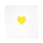 Volker Hildebrandt, HEART yellow, 2018, Holzschnitt, 55 x 55 cm, 18 Exemplare, sign., rücks. num., EUR 400,- (im Set EUR 2.500,-)